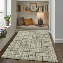 Modern Olive Green Geometric Weaves Pattern