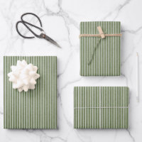 Modern Olive Green Rustic Streifen