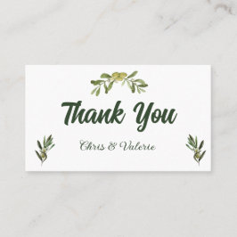 Modern Olive Green Sticker Platzkarte