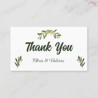 Modern Olive Green Sticker Platzkarte