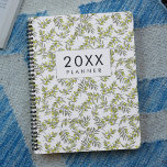 Modern olive pattern weekly & monthly planer<br><div class="desc">Modern and elegant weekly and monthly planner with a green olive pattern cover.</div>