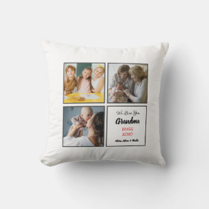 Modern Oma 3 Foto Collage Custom Gift Kissen