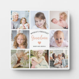 Modern Oma 8 Foto Collage Rosa Herz Fotoplatte