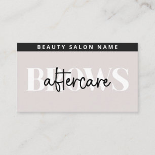 Modern Ombre Brows Aftercare PMU Brow Instructions Visitenkarte