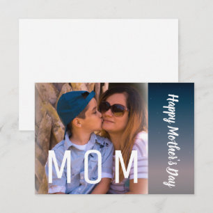 Modern Ombre Mother's Day Foto Card Karte