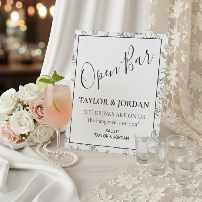 Modern Open Bar | Minimalist Botanical  Sockelschild (Von Creator hochgeladen)