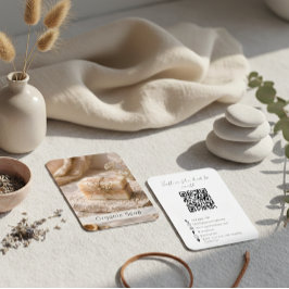 Modern Organic Handmade Soap QR Code Photo Visitenkarte