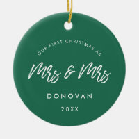Modern Our First Christmas als Mrs. und Mrs. Green