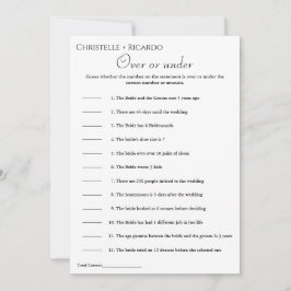 Modern Over oder under Brautparty Ankündigung