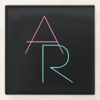 Modern Overlapping Pink Turquoise