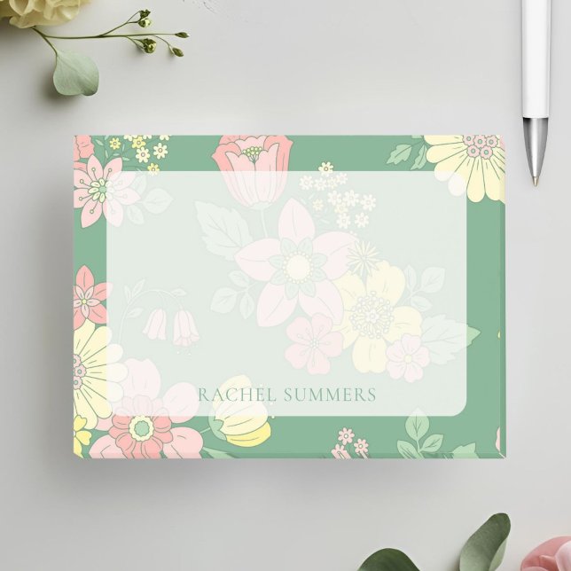 Modern Overlay Boho floral farbig Post-it Klebezettel (Von Creator hochgeladen)