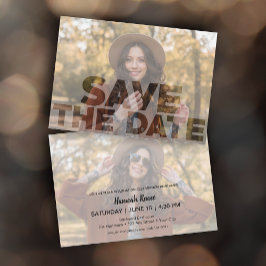 Modern Overlay Foto Abschluss Save The Date