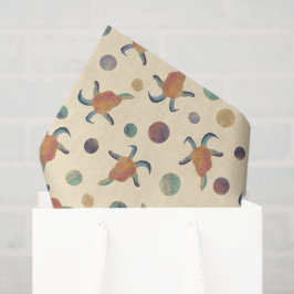 Modern Painted Goat Illustrations and Polka Dots Seidenpapier