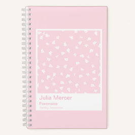 Modern Pale Pink Floral Pattern Swatch Small Notizbuch