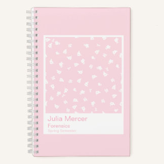 Modern Pale Pink Floral Pattern Swatch Small Notizbuch