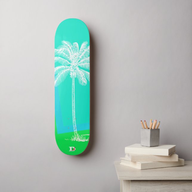 Modern Palm Silhouette D Brand Skateboard (Wandkunst)