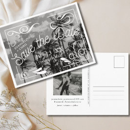 Modern Palm Tree Save the Date Postcard Postkarte