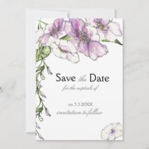 Modern Pansy Save the Date