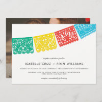 Modern Papel Picado | Einladung zur Hochzeit