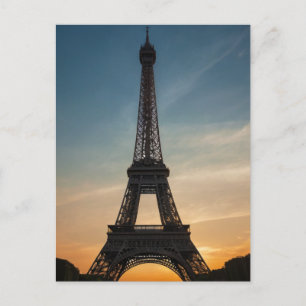 Modern Pariser Sunset Eiffel Tower Paris Französis Postkarte
