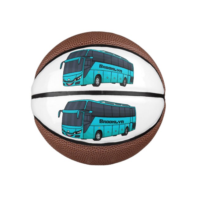 Modern passenger bus cartoon illustration mini basketball (Vorderseite)