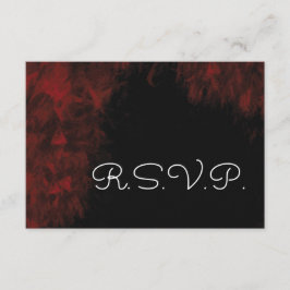 Modern Passionate Red 'n Black Wedding Design UAWG RSVP Karte