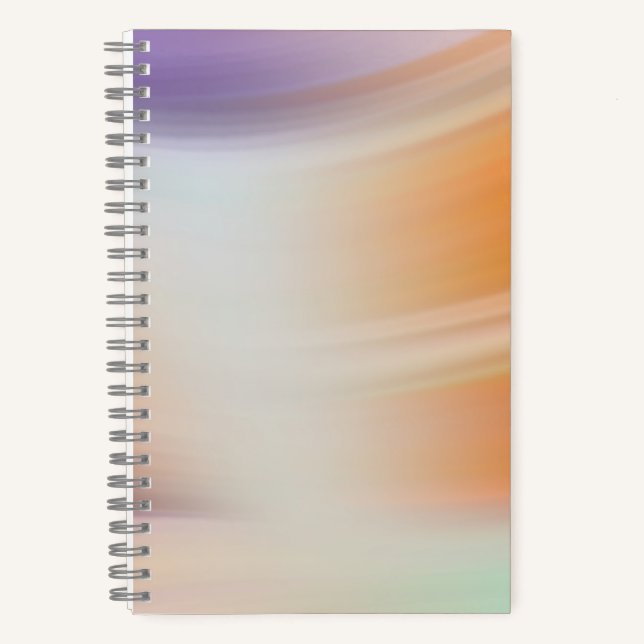Modern Pastel Gradient Spiral Notebook Notizbuch (Vorderseite)