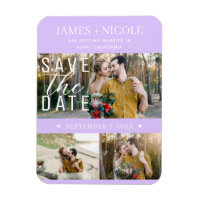 Modern Pastel Lavender Save the Date 3 Fotos
