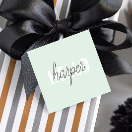 Modern Pastel Minze hallo, und du nennst Geschenkanhänger