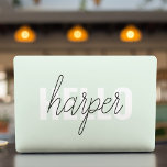 Modern Pastel Minze hallo, und du nennst HP Laptop-Aufkleber<br><div class="desc">Modern Pastel Minze hallo,  und du nennst</div>