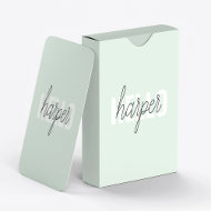Modern Pastel Minze hallo, und du nennst Spielkarten