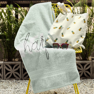 Modern Pastel Minze hallo, und du nennst Strandtuch