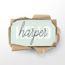 Modern Pastel Minze hallo, und du nennst