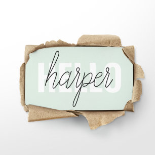 Modern Pastel Minze hallo, und du nennst Visitenkarte