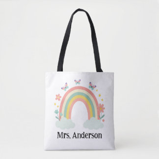 Modern Pastel Rainbow Personalized Teacher Gift