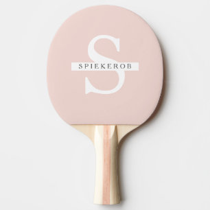 Modern Pastell Pink Beauty Personalisiert Name Tischtennis Schläger