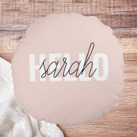 Modern Pastell Pink Hallo und Sie nennen
