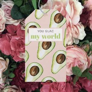 Modern pastellrosa und grüne Avocado Fusion Zitat Geschenkanhänger
