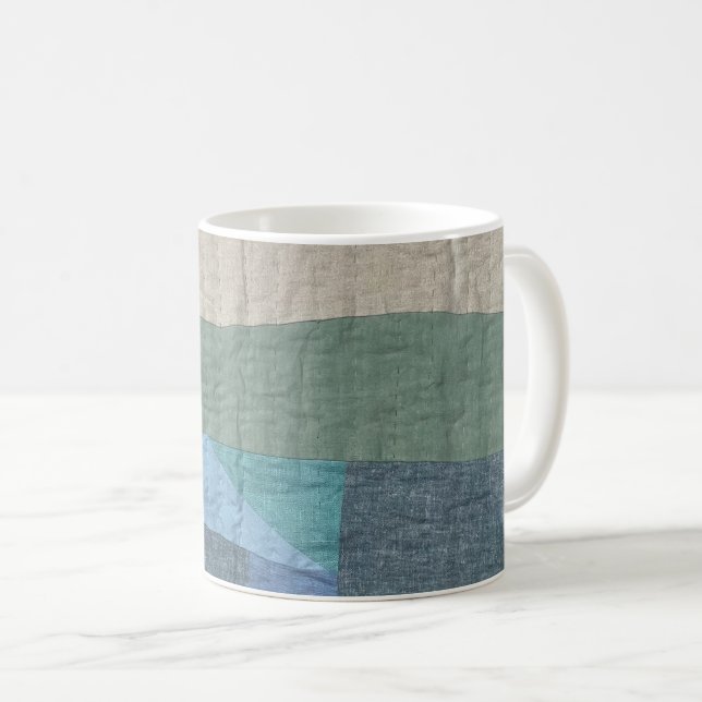 Modern Patchwork Quilt Mug Kaffeetasse (VorderseiteRechts)