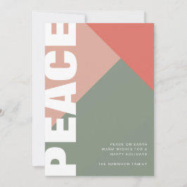 Modern Peace Foto Collage Feiertagskarte