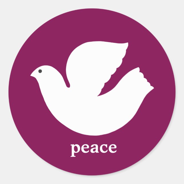 Modern Peace Holiday Envelope Seal Runder Aufkleber (Vorderseite)