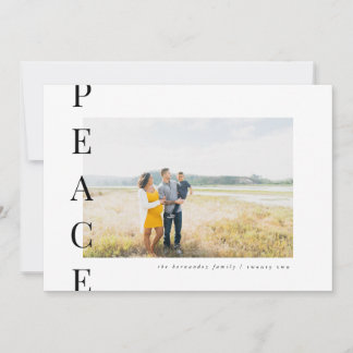Modern Peace Minimalistisch Holiday Foto Card Feiertagskarte