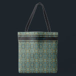 Modern Peacock Blue Pattern Tote Bag<br><div class="desc">Stilvolles und modernes Pfauenblau mit Senf gelben Farben Tote Tasche,  die personalisiert werden kann.</div>