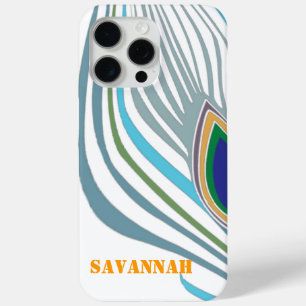 Modern Peacock Feaather Personalisiert Damask Tele Case-Mate iPhone Hülle