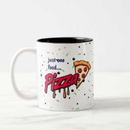 modern pepperoni cheesy food pizza lover slice zweifarbige tasse
