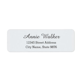 Modern Personal Address Label - Clear Snow White
