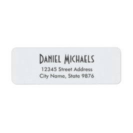 Modern Personal Address Label - Clear Snow White