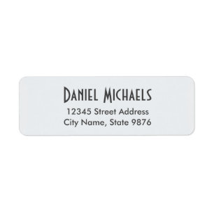 Modern Personal Address Label - Clear Snow White