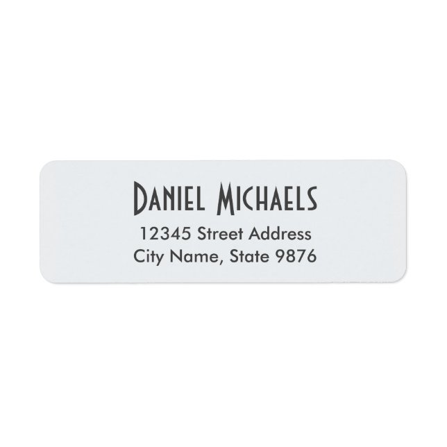 Modern Personal Address Label - Clear Snow White (Vorne)