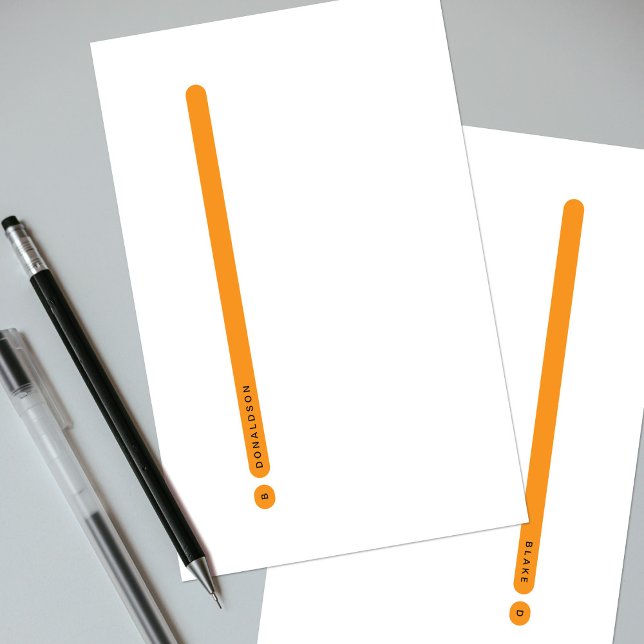 Modern Personal Stationery | Side Margin Briefpapier (Von Creator hochgeladen)